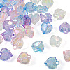  40Pcs 4 Colors UV Plating Transparent Acrylic Pendants RESI-TA0002-31-9