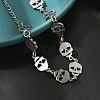 304 Stainless Steel Skull Link Bracelets for Men & Women BJEW-D042-25P-3