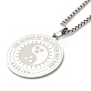 Non-Tarnish 304 Stainless Steel Pendant Necklaces for Women Men NJEW-G123-12P-2