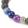 Natural & Synthetic Mixed Gemstone Stretch Bracelet BJEW-JB08170-4