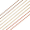 8m 4 Colors Brass Rhinestone Strass Chains CHC-TA0001-41-2