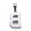 Non-Tarnish 304 Stainless Steel Letter Pendants STAS-H127-B-P-2