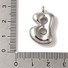 Non-Tarnish Ion Plating(IP) 304 Stainless Steel Pendants STAS-M017-08P-02-3