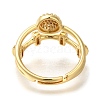 Adjustable Rack Plating Brass Micro Pave Cubic Zirconia Rings for Women RJEW-S244-01G-A-3