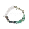 4 Styles Mixed Gemstone Chip Beaded Stretch Bracelets for Women Men BJEW-JB10814-3