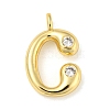 Rack Plating Brass Micro Pave Cubic Zirconia Pendants KK-A200-24G-C-1