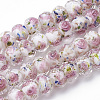 10Pcs Handmade Gold Sand Lampwork Beads LAMP-FP0001-02-3