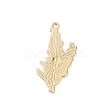 Light Gold Plated Alloy Enamel Pendants ENAM-D065-01KCG-04-2