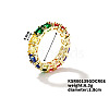 Fashionable European and American Style Brass Rhinestone Ring for Unisex YJ2734-3-1