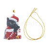 Christmas Cat Shape Acrylic Pendant Decoration HJEW-E007-01G-01-2