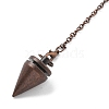 Brass Dowsing Pendulum Big Pointed Cone Pendants KK-H491-05R-2