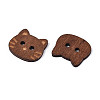 Cat Shape Wood Buttons BUTT-T013-11A-2