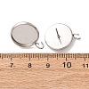 201 Stainless Steel Stud Earring Settings SA-CBAB174-01P-B-3