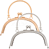 2Pcs 2 Colors Flower Iron Kiss Lock Purse Frame Handle PURS-CN0001-09-1