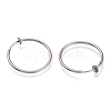304 Stainless Steel Retractable Clip-on Hoop Earrings STAS-O135-01G-2