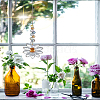 1Pc Glass Flower Hanging Ornaments HJEW-LP0002-65B-3