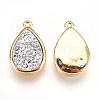 Resin Imitation Druzy Crystal Pendants KK-O101-A08-2