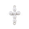 Cross Brass Connector Charms KK-P339-16P-1