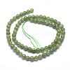Natural Green Apatite Beads Strands G-K224-08-6mm-2