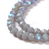 Electroplate Opaque Solid Color Glass Beads Strands X1-EGLA-A034-P4mm-L13-3