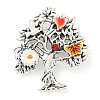 Christmas Tree Theme Zinc Alloy with Rhinestone Brooches JEWB-B018-02AS-05-1