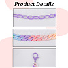 2Pcs 2 Colors Resin Double Layer Chain Belts for Pants AJEW-GF0011-20A-5