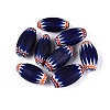 Handmade Millefiori Glass Barrel Beads LA-N002-35B-1