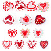 7Pcs 7 Colors Handmade Lampwork Bumpy Beads LAMP-TA0002-58-2