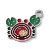 304 Stainless Steel Enamel Charms STAS-P339-18P-01-1