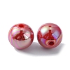 Pearlized Plastic Round Beads KY-WH0004-06I-1