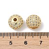 Brass Pave Clear Cubic Zirconia Beads KK-Q030-12G-3