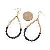 Glass & Plastic Beaded Dangle Earrings EJEW-JE05857-01-3