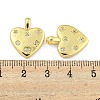 Heart Rack Plating Brass Micro Pave Clear Cubic Zirconia Pendants X-KK-Z053-02G-3