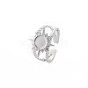 201 Stainless Steel Open Cuff Finger Ring Enamel Settings X-STAS-S119-159A-P-3