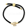 Adjustable Nylon Cord Bracelets X-BJEW-C096-01G-26-4