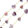 Natural Amethyst Chips & Column Beaded Chains CHC-C001-03G-1