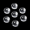 Transparent Half Round Glass Cabochons X-GGLA-R027-20mm-1