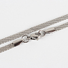 Tarnish Resistant 304 Stainless Steel Mesh Chain Necklace Making STAS-P045-15P-1