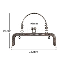 Alloy Kiss Lock Purse Frame Handle PW-WG82AEE-15