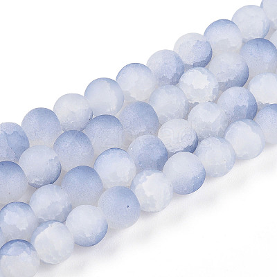 Crackle Glass Beads Strands GLAA-N009-8mm-07-1