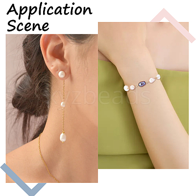 30Pcs Potato Natural Cultured Freshwater Pearl Connector Charms FIND-SC0005-37-1