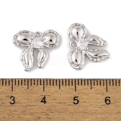 Brass Micro Pave Clear Cubic Zirconia Pendants KK-L212-05P-1