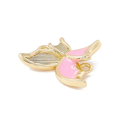 Brass Enamel Connector Charms KK-G415-29G-03-1