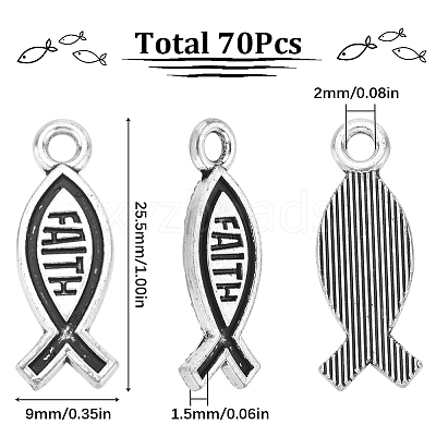 70Pcs Zinc Tibetan Style Alloy Pendant FIND-SC0006-28-1
