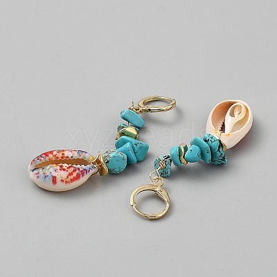 Alloy Shell Shape Leverback Earrings EJEW-WH0004-194E-1