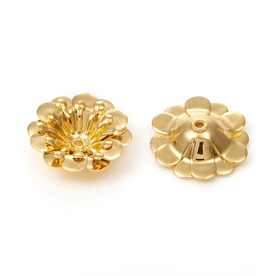 Multi-Petal Brass Bead Caps KK-I669-14G-1