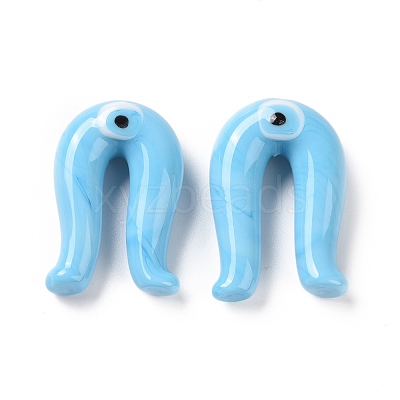 Handmade Evil Eye Lampwork Beads LAMP-E026-03F-1
