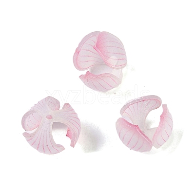 Simulation Lotus Shape Acrylic Bead Caps SACR-A008-02-1