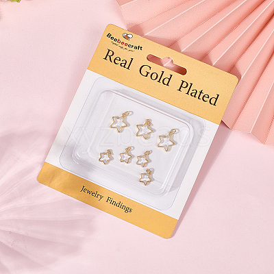 10Pcs 2 Styles Brass Charms KK-BBC0019-20A-1