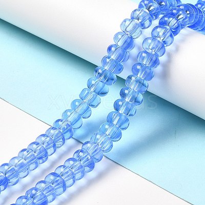 Transparent Glass Beads Strands LAMP-G156-20O-1